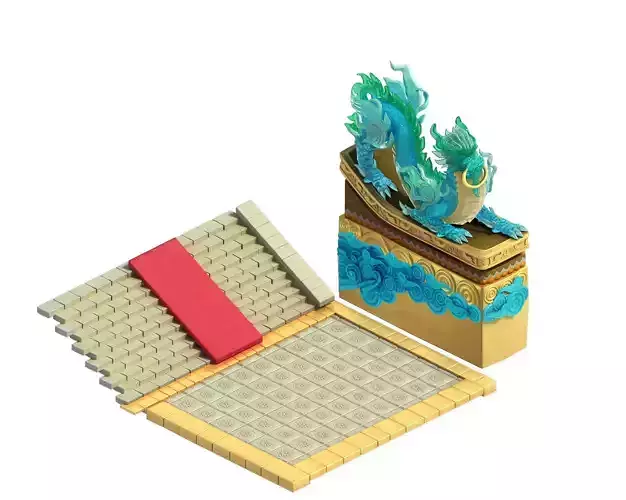 ty - Royal palace in front of the guardian beast