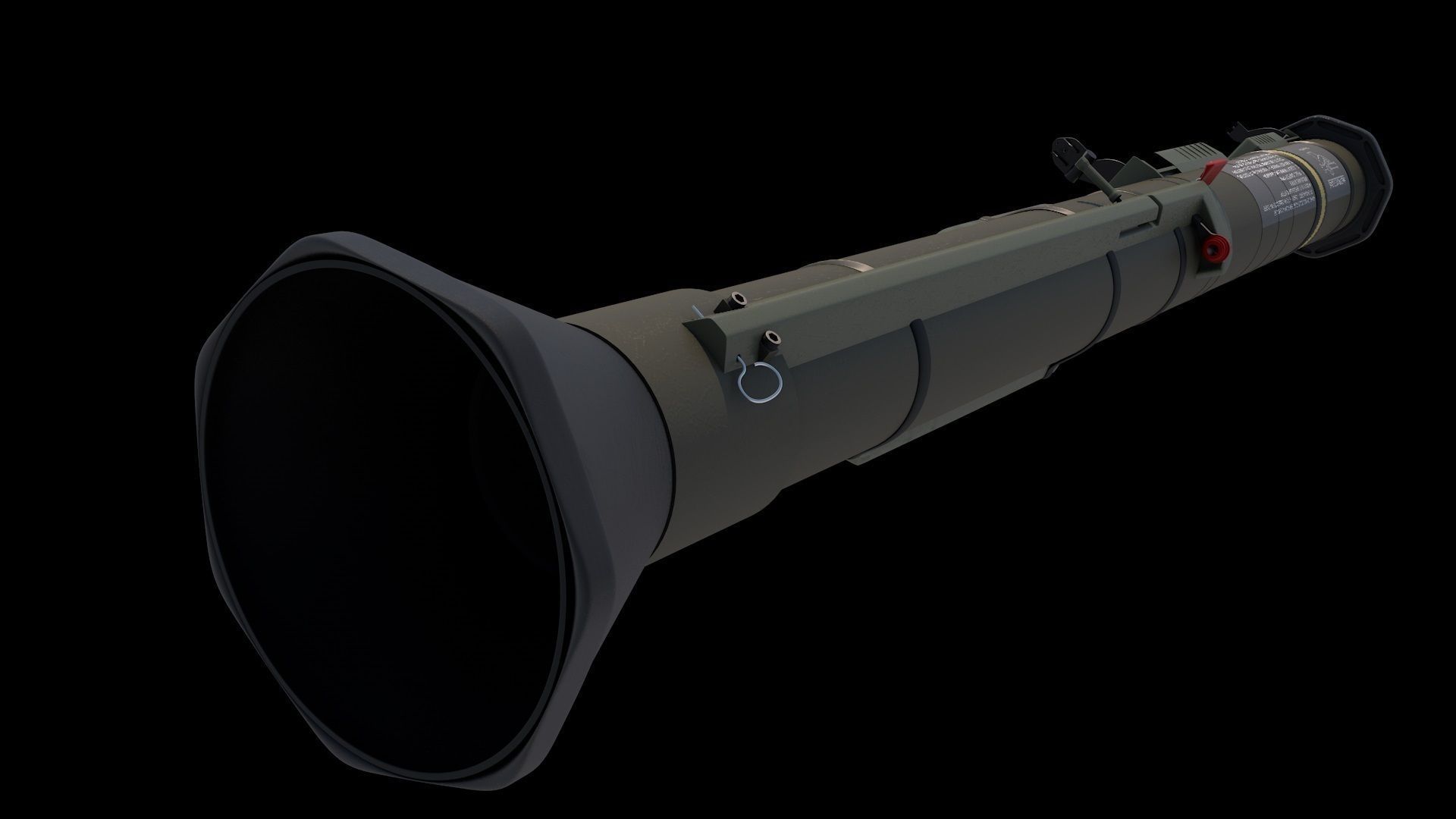 AT-4 Rocket Launcher with Rocket Low-poly 3D model_3