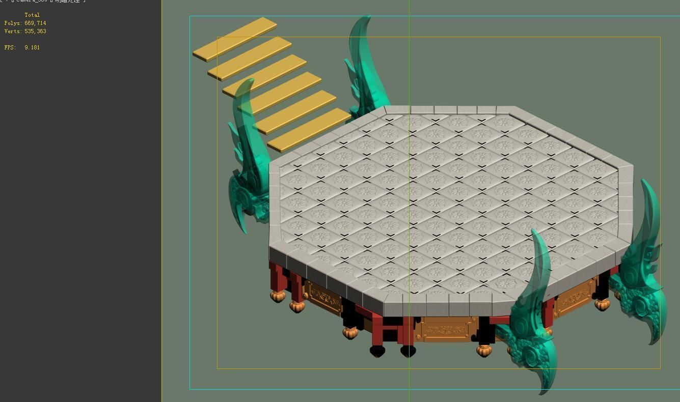 Game model - Bi La City - the palace steps 3D model_2