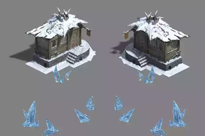 Ice and snow - cabins