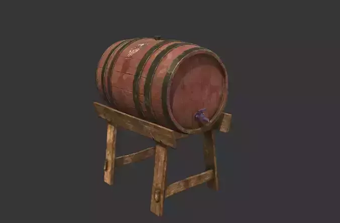 Berrel tank Game Ready Model Pbr Texture  Low-poly 3D model