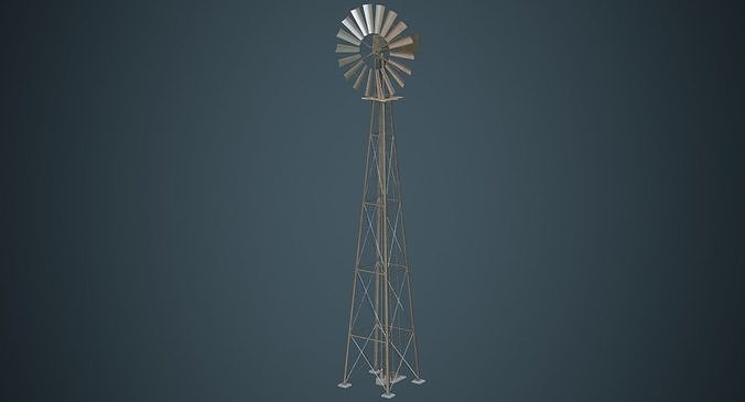Windmill 1A Low-poly 3D model