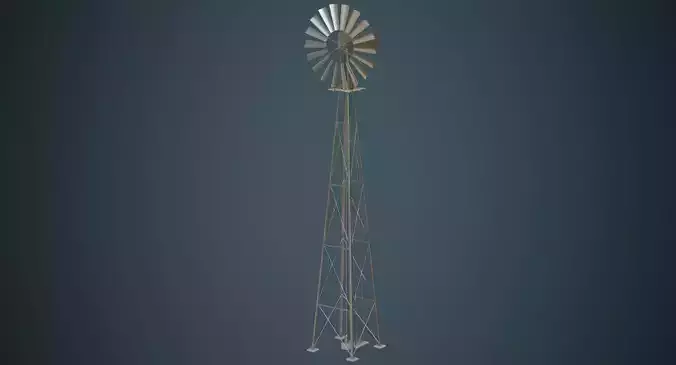Windmill 1A Low-poly 3D model