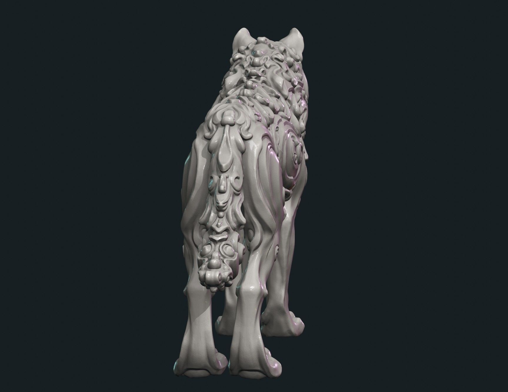 Wonderful Wolf 3D print model_26