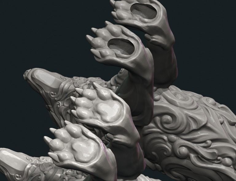 Wonderful Wolf 3D print model_21