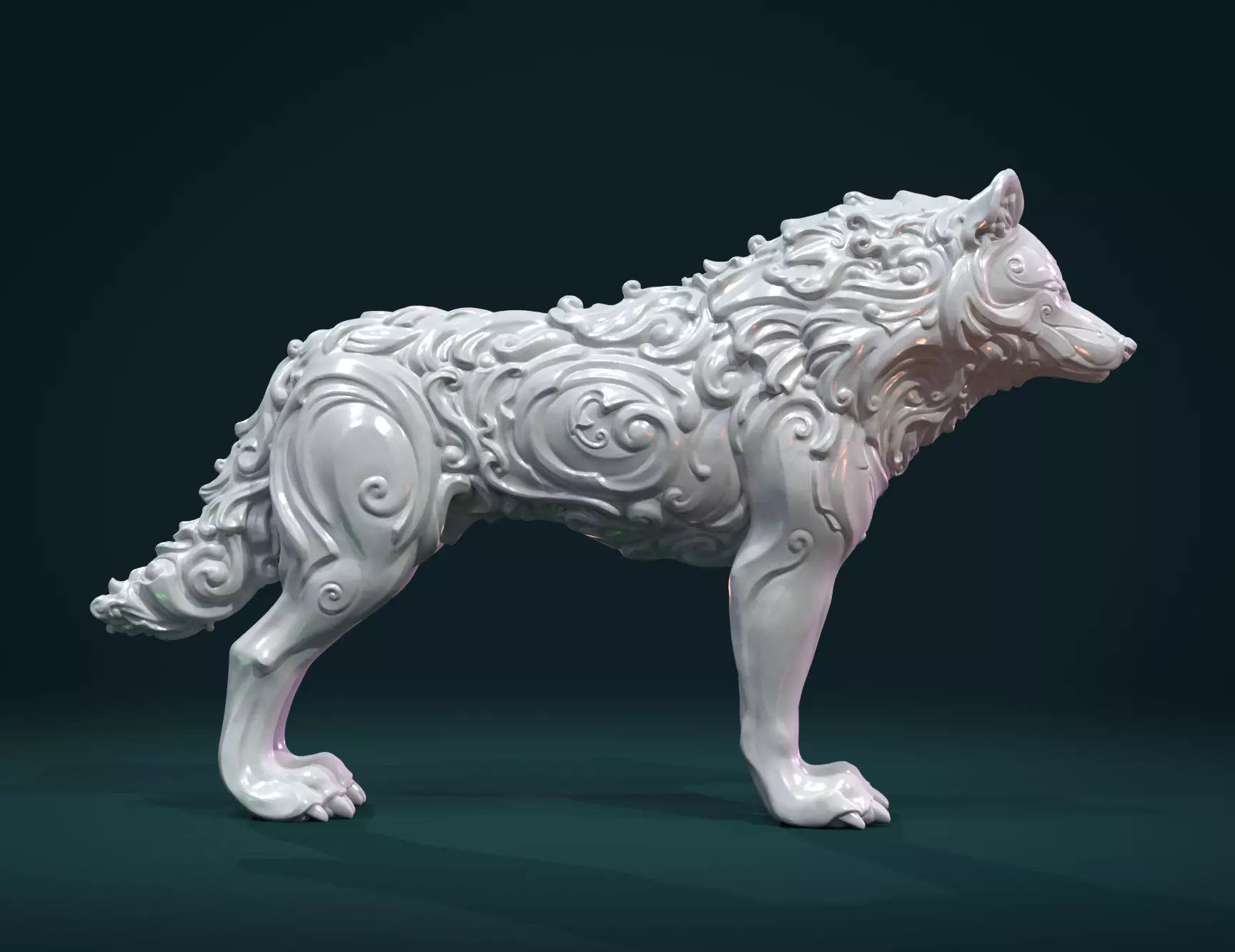 Wonderful Wolf 3D print model_0