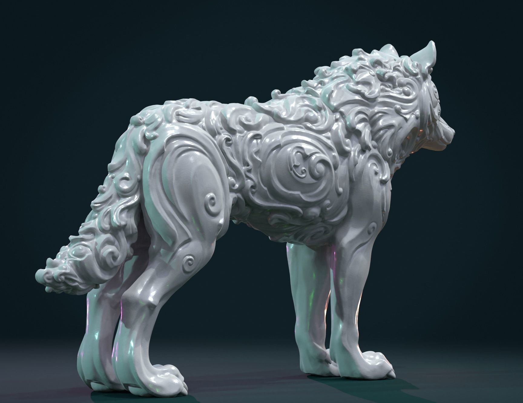 Wonderful Wolf 3D print model_5