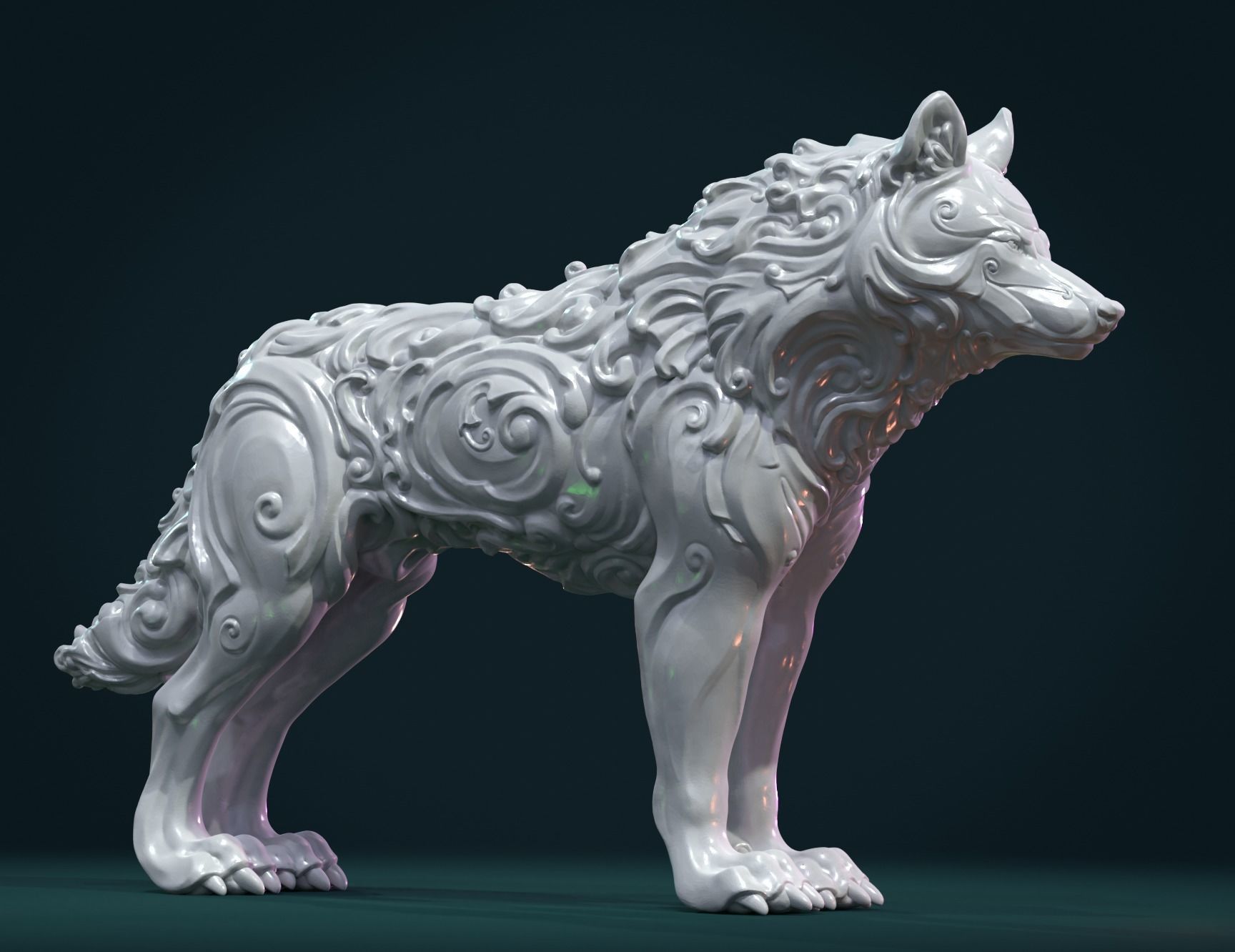 Wonderful Wolf 3D print model_3