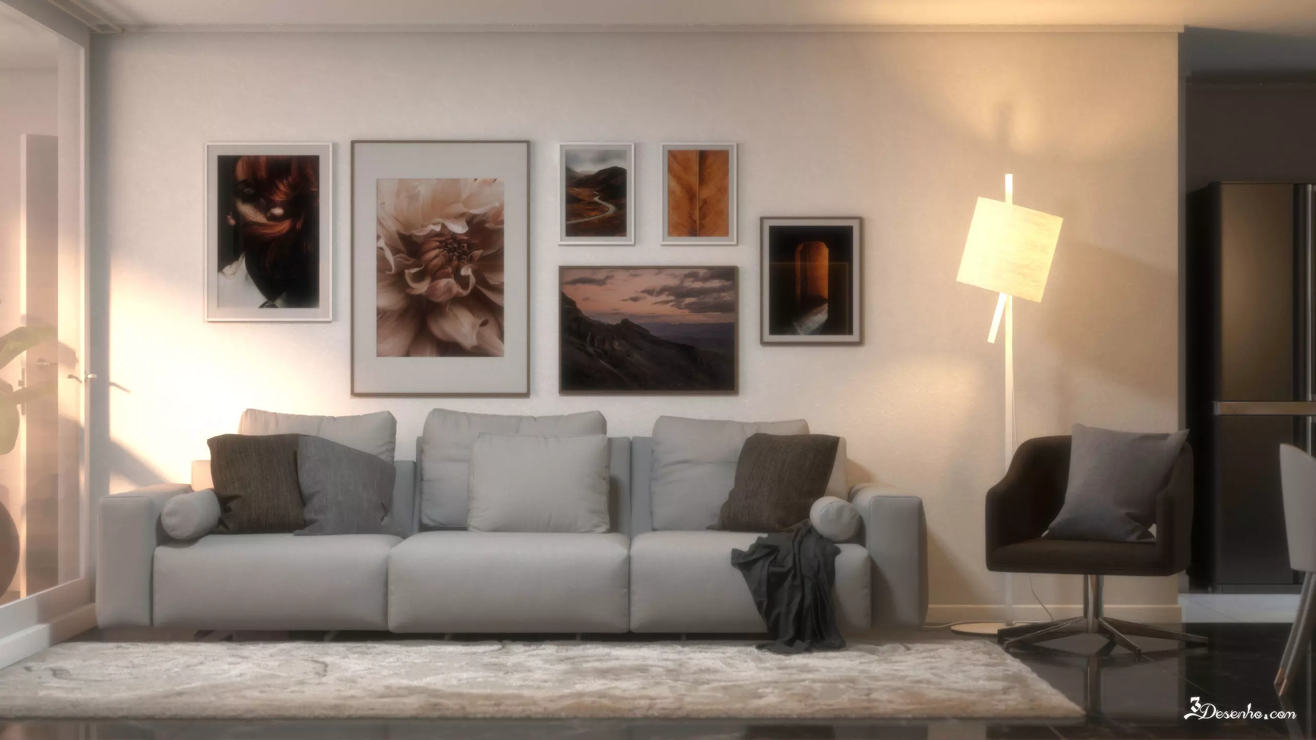 Beach front Building 3D model_0