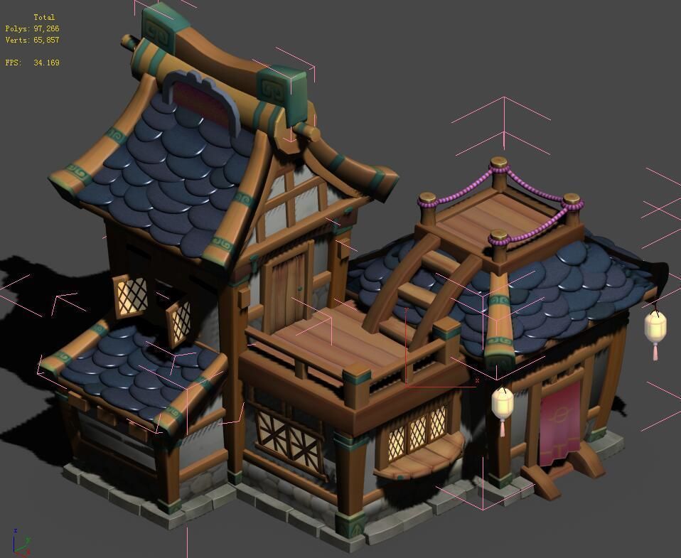 Cartoon World - House 002 3D model_1