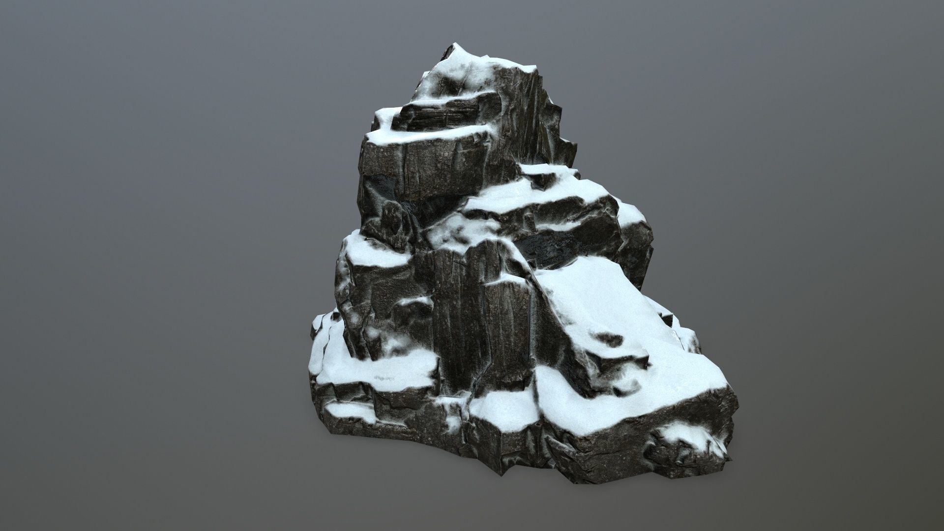 snow rocks Low-poly 3D model_13