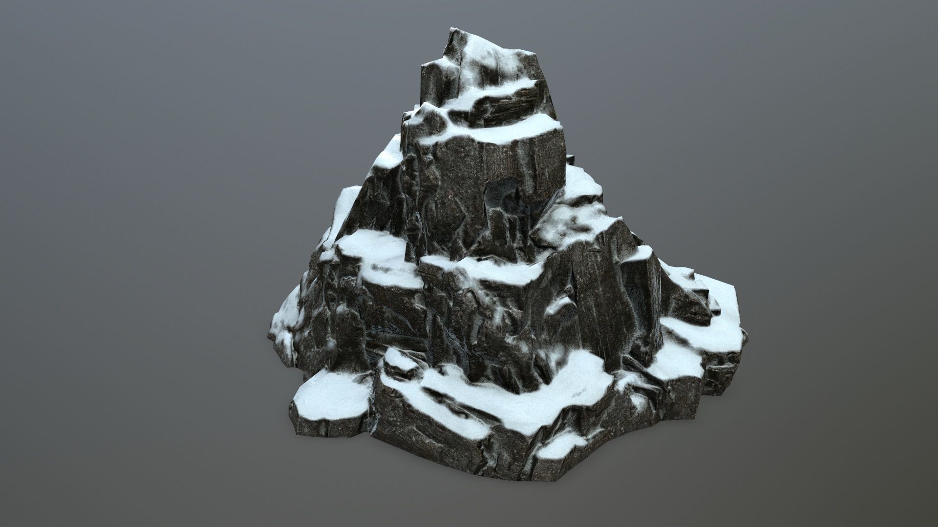 snow rocks Low-poly 3D model_14