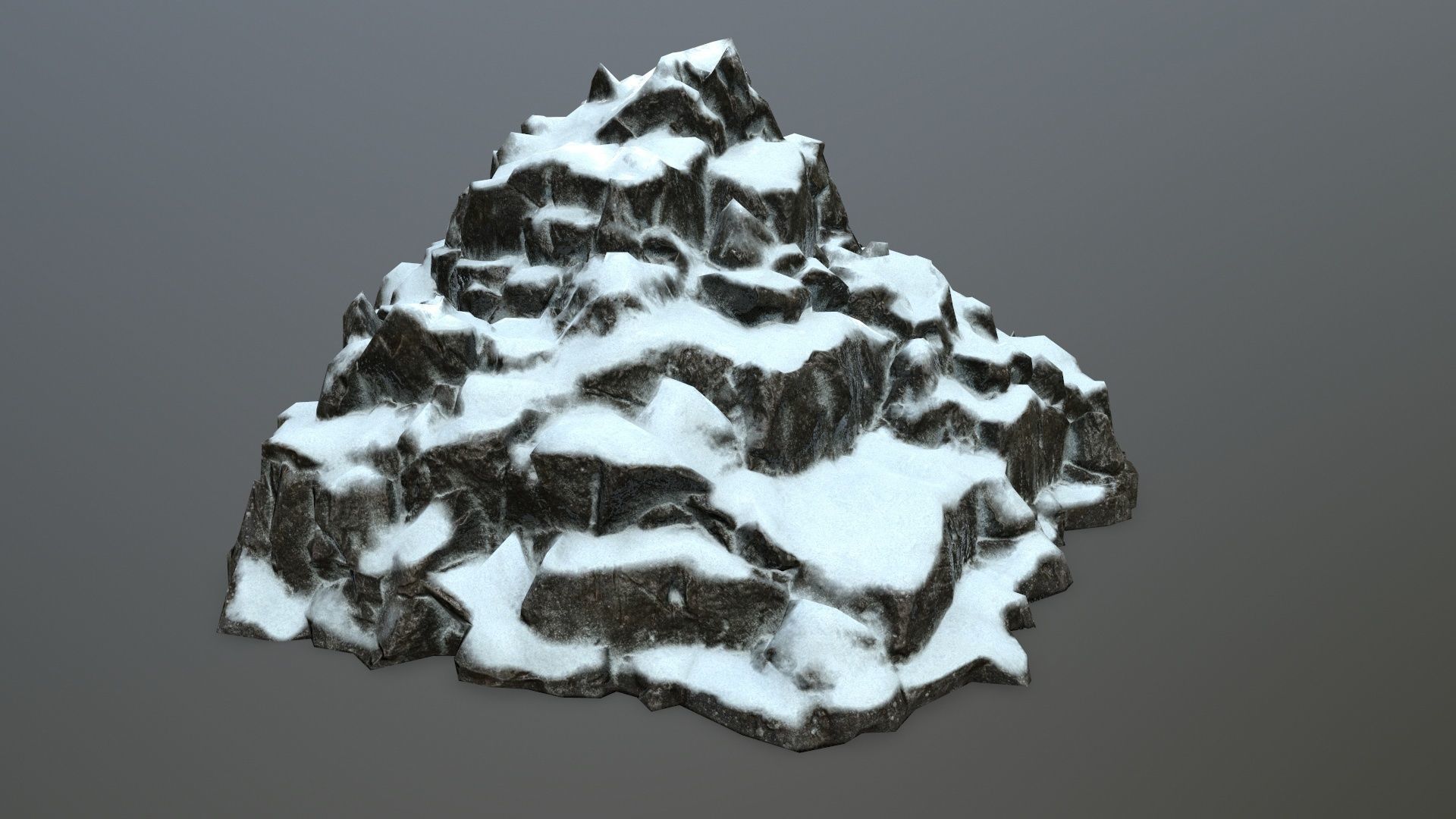 snow rocks Low-poly 3D model_32
