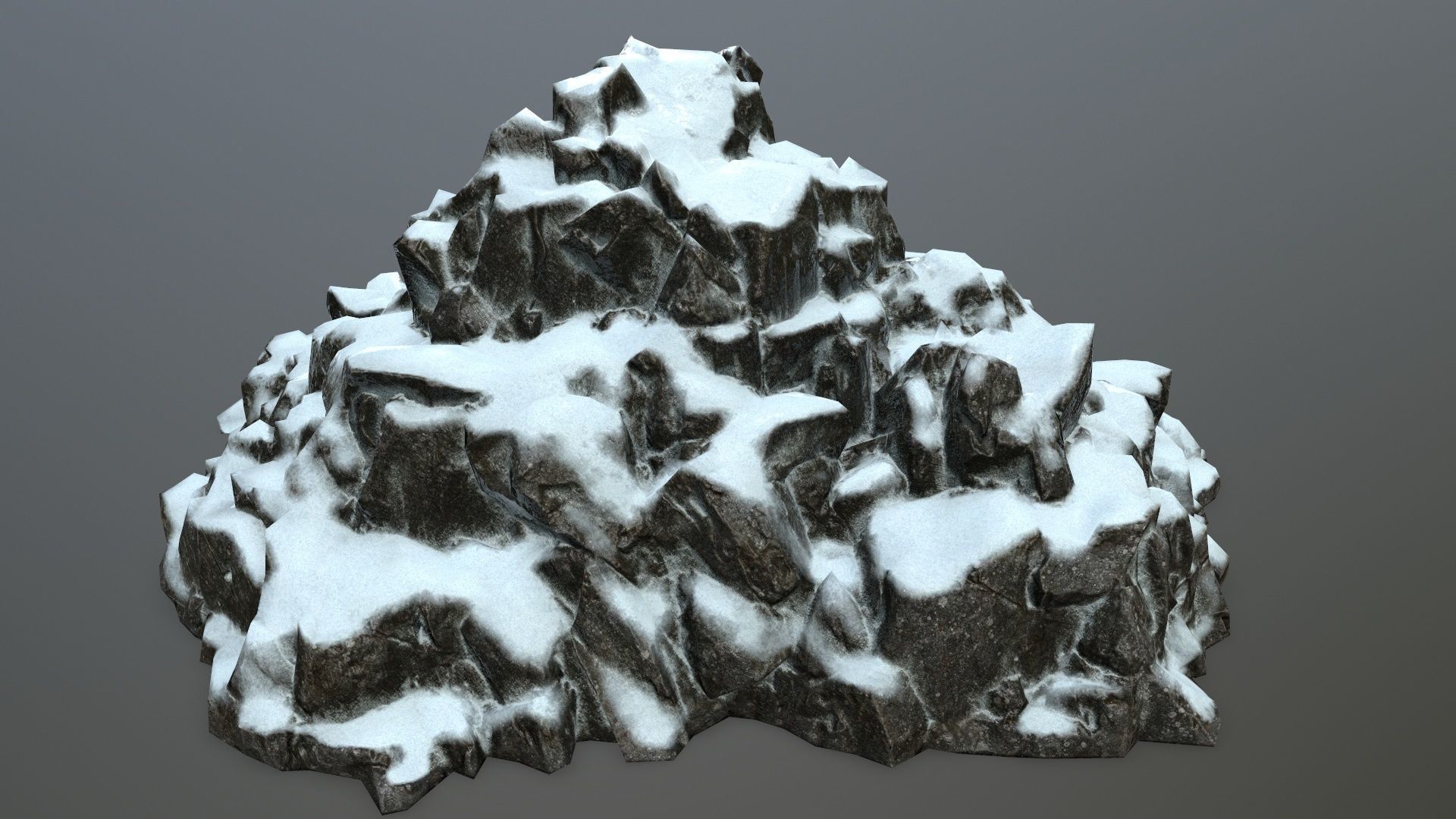 snow rocks Low-poly 3D model_27