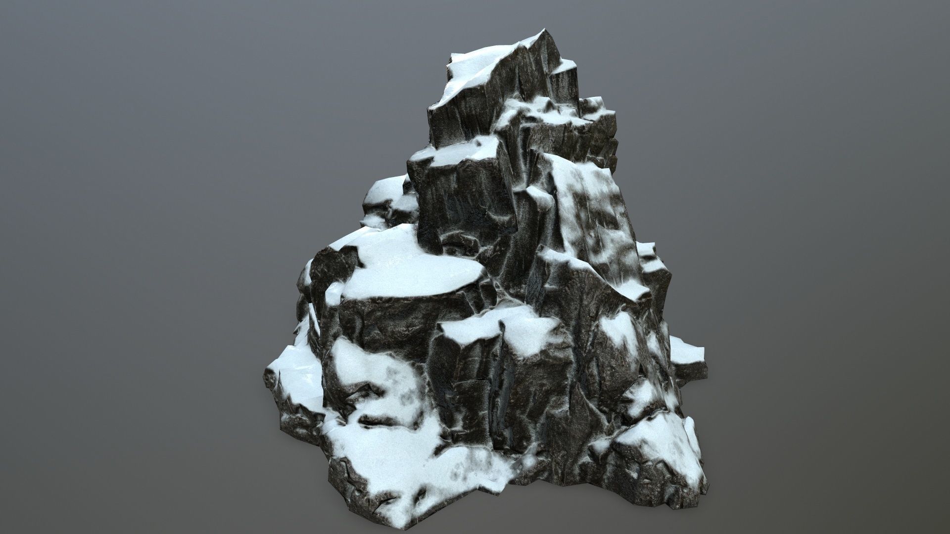 snow rocks Low-poly 3D model_17