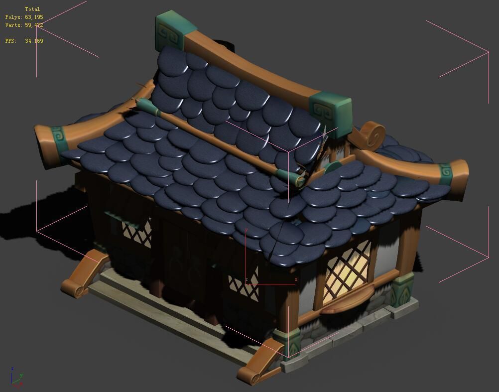 Cartoon World - House 003 3D model_2