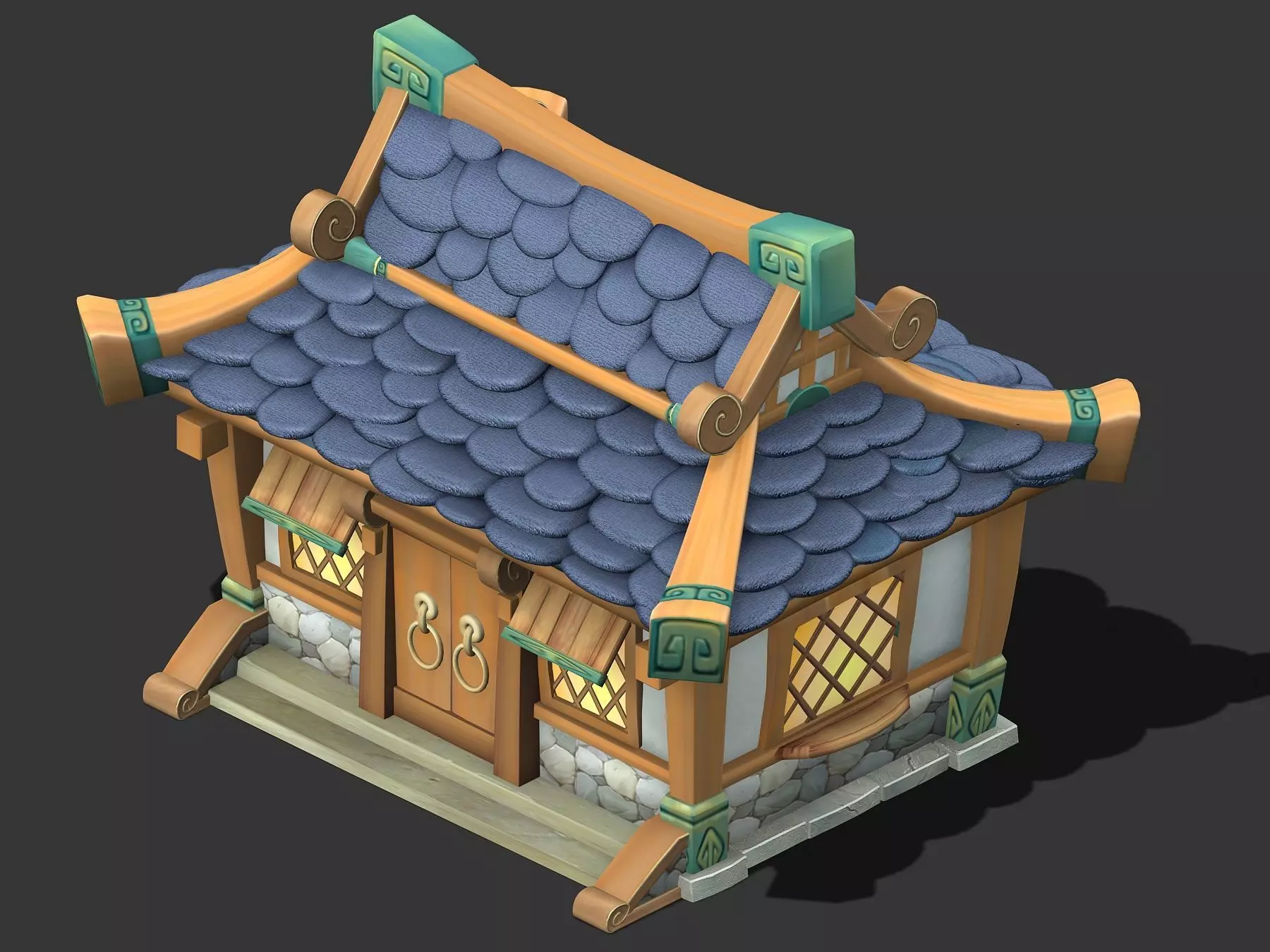 Cartoon World - House 003 3D model_0