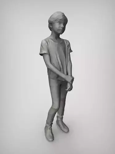 young girl 3D print model