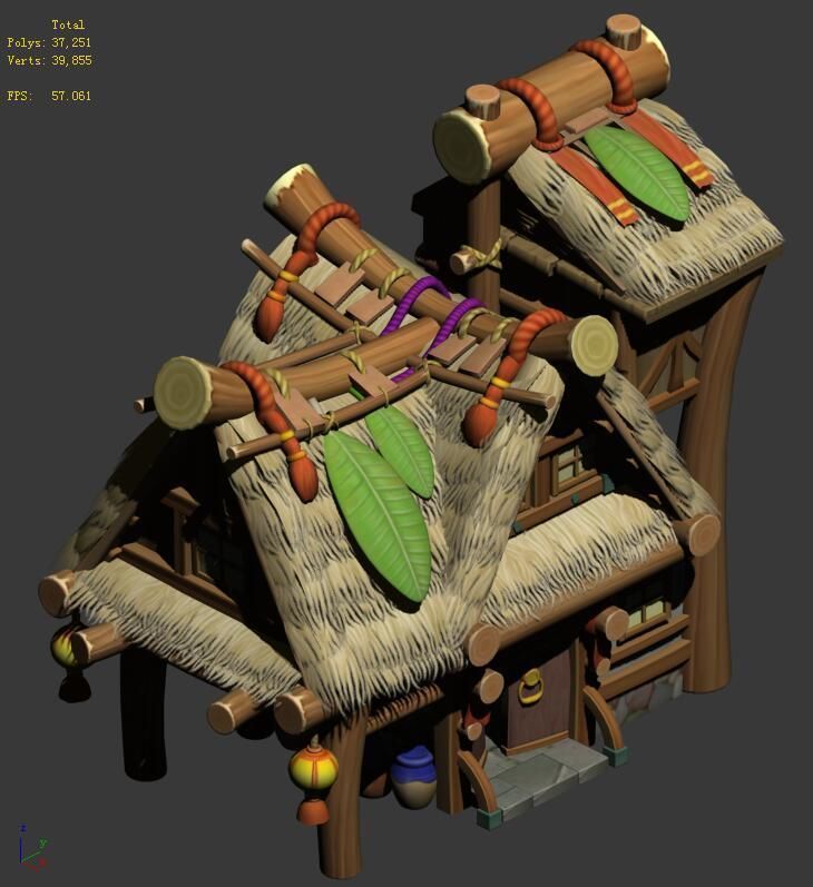 Cartoon World - House 0204 3D model_1