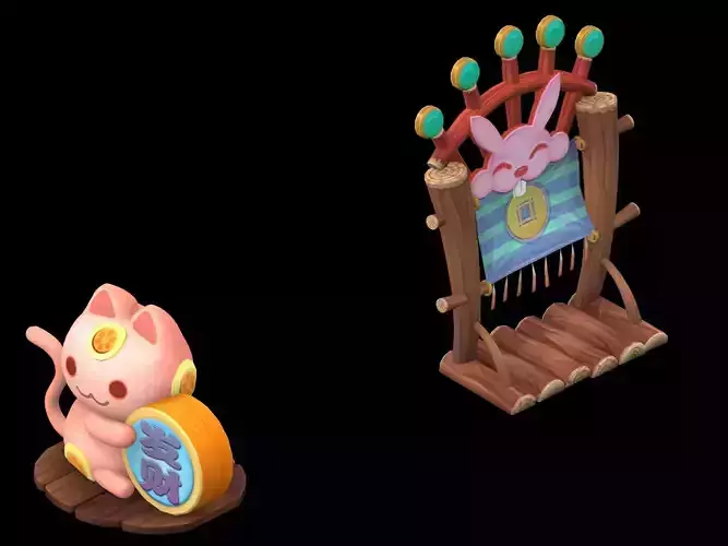 Cartoon world - bank objects