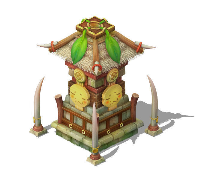 Cartoon World - Shaman Prophet God Tower 04 3D model_3