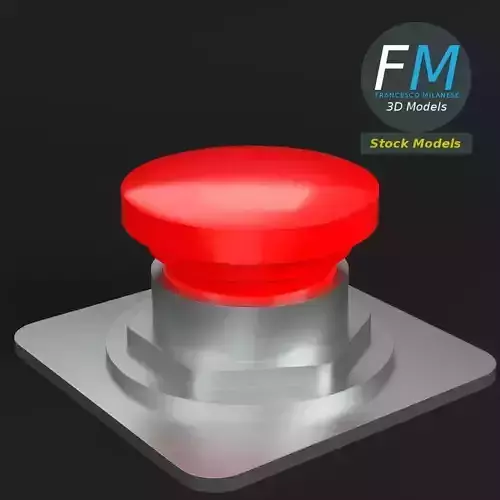 Red button 3D model