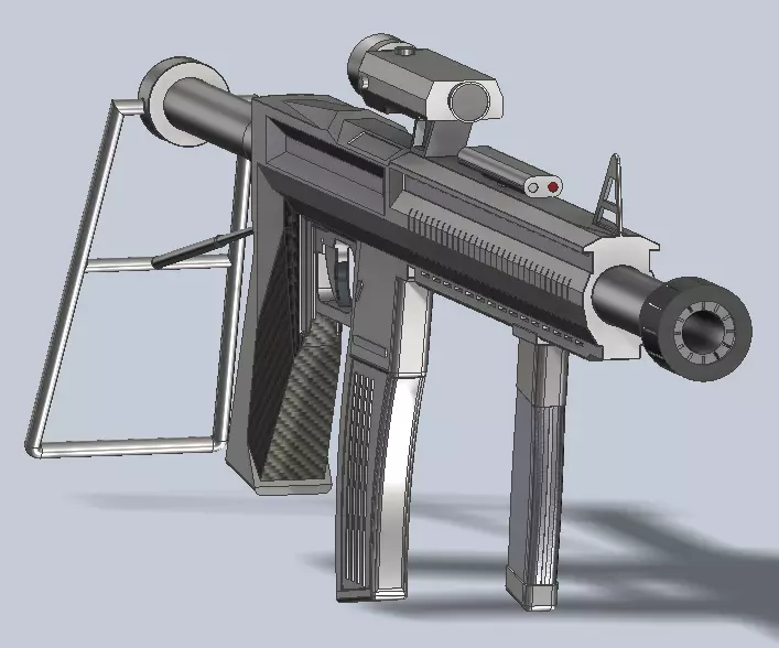 3D model machine gun 3D model
