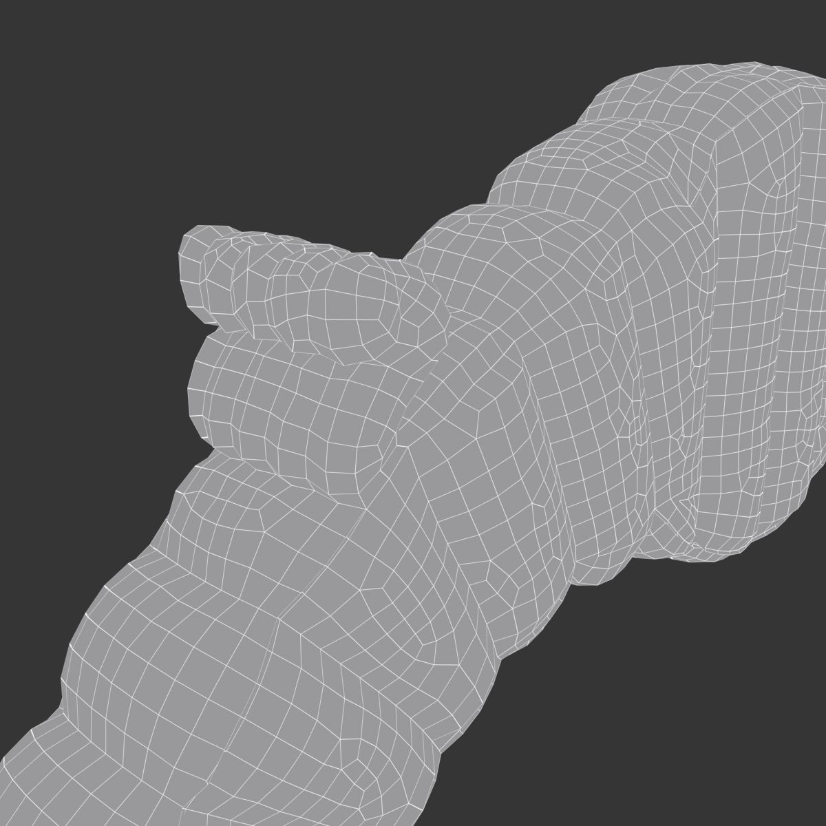 Red Bull Inflatable Arch Low-poly 3D model_7