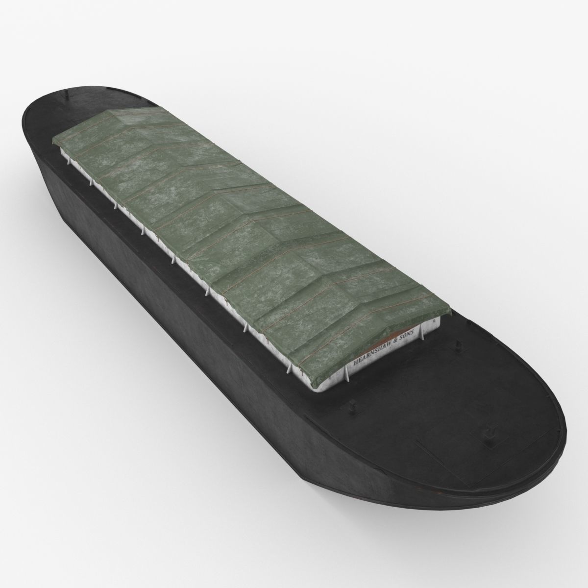 Industrial Barge A 3D model_8