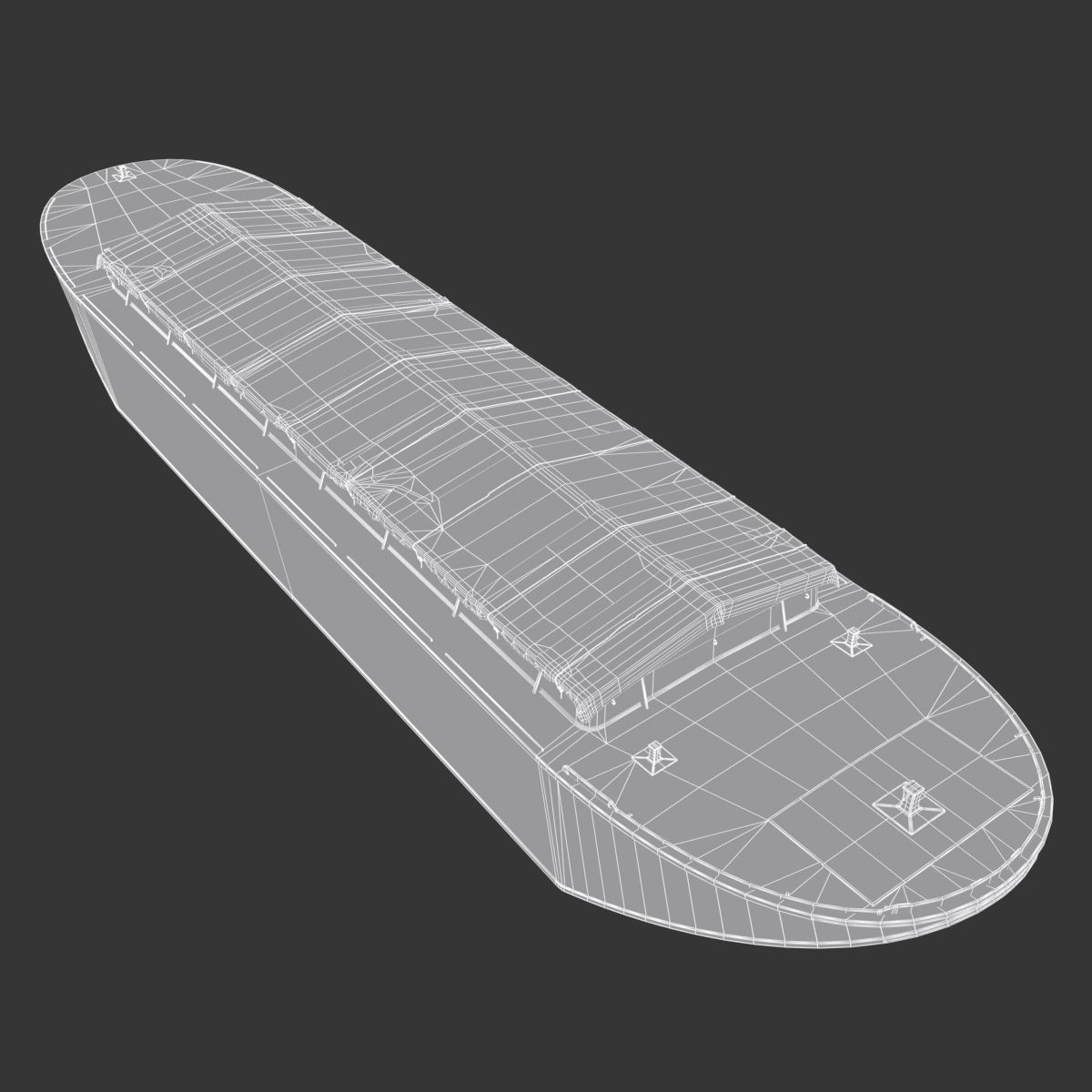 Industrial Barge A 3D model_9