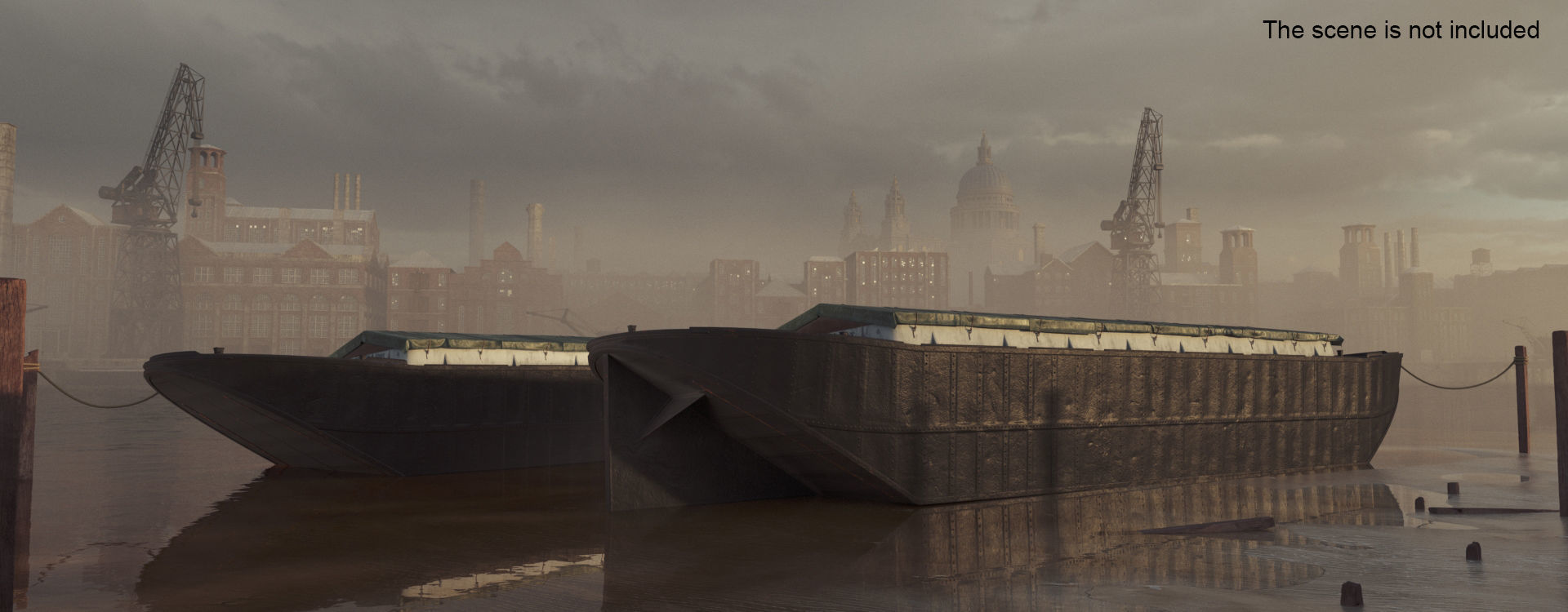 Industrial Barge A 3D model_1