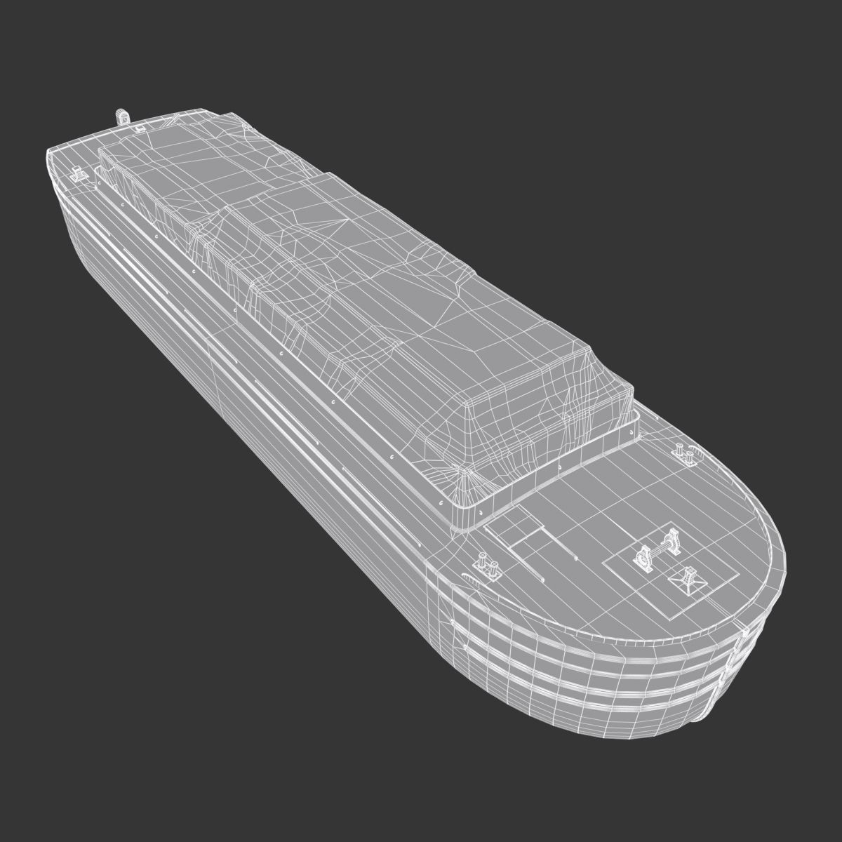 Industrial Barge B 3D model_8