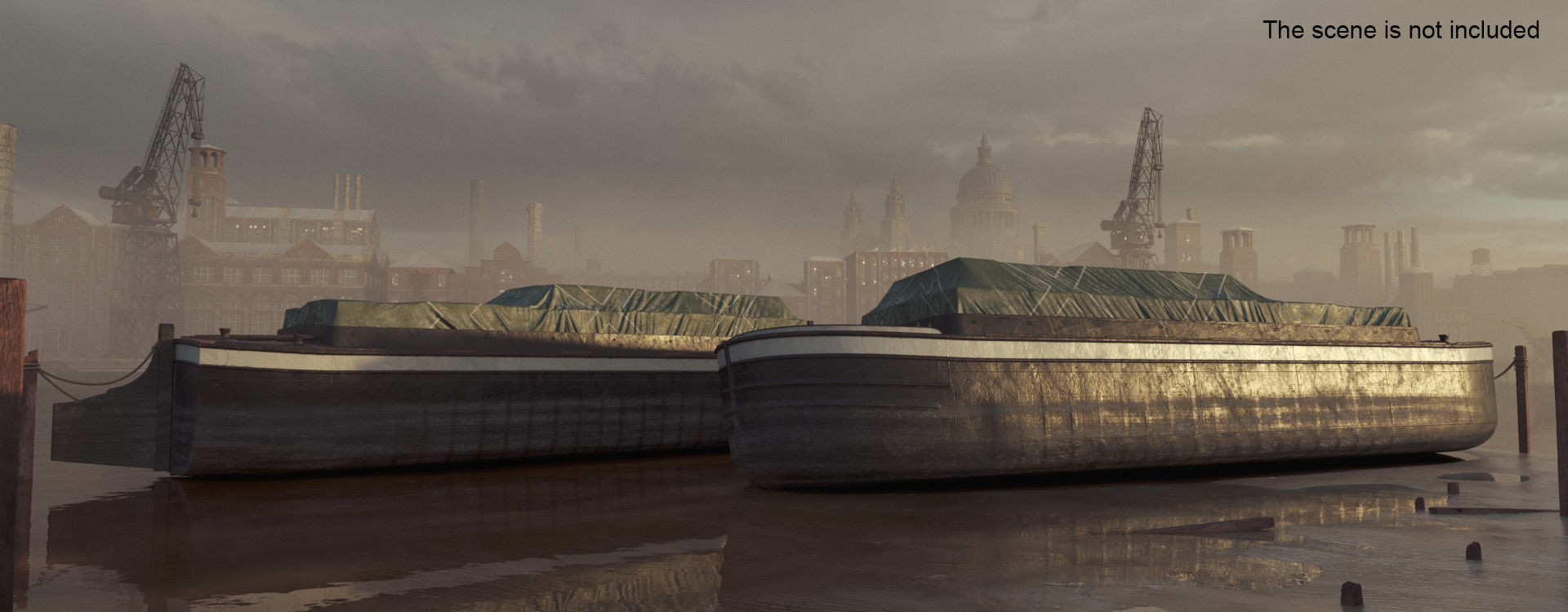 Industrial Barge B 3D model_1