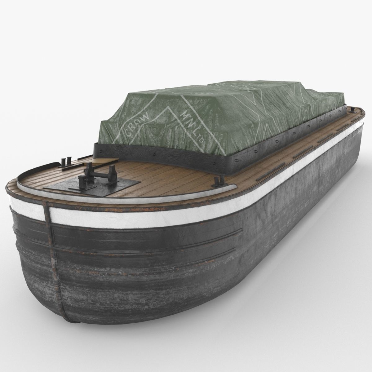 Industrial Barge B 3D model_6