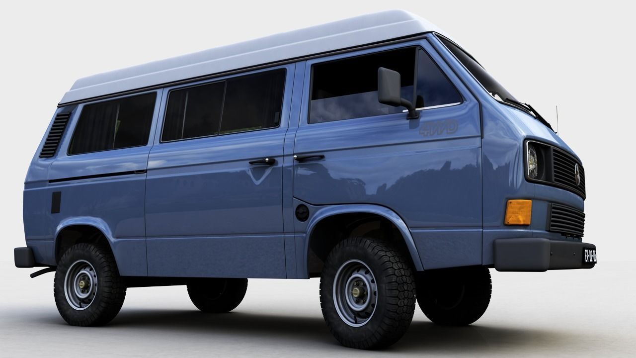 VOLKSWAGEN T3 TRANSPORTER SYNCRO 4X4 1986 3D model_11