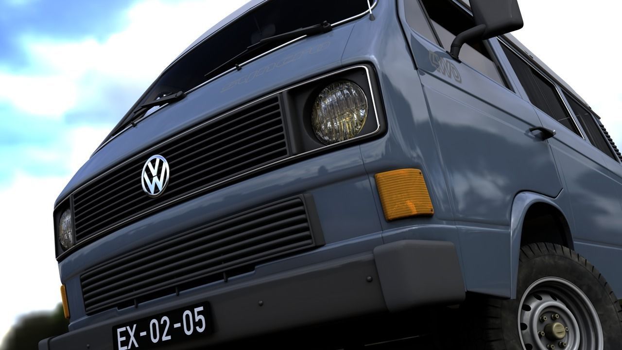 VOLKSWAGEN T3 TRANSPORTER SYNCRO 4X4 1986 3D model_4