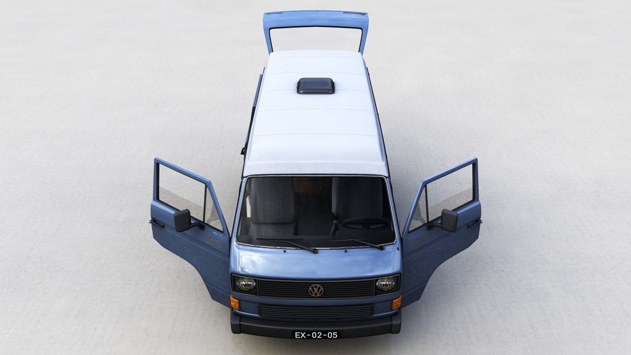 VOLKSWAGEN T3 TRANSPORTER SYNCRO 4X4 1986 3D model_2