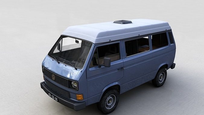 VOLKSWAGEN T3 TRANSPORTER SYNCRO 4X4 1986 3D model
