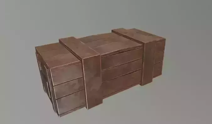 Wooden Crate 1 game ready 3d model Low-poly 3D model Free low-poly 3D model