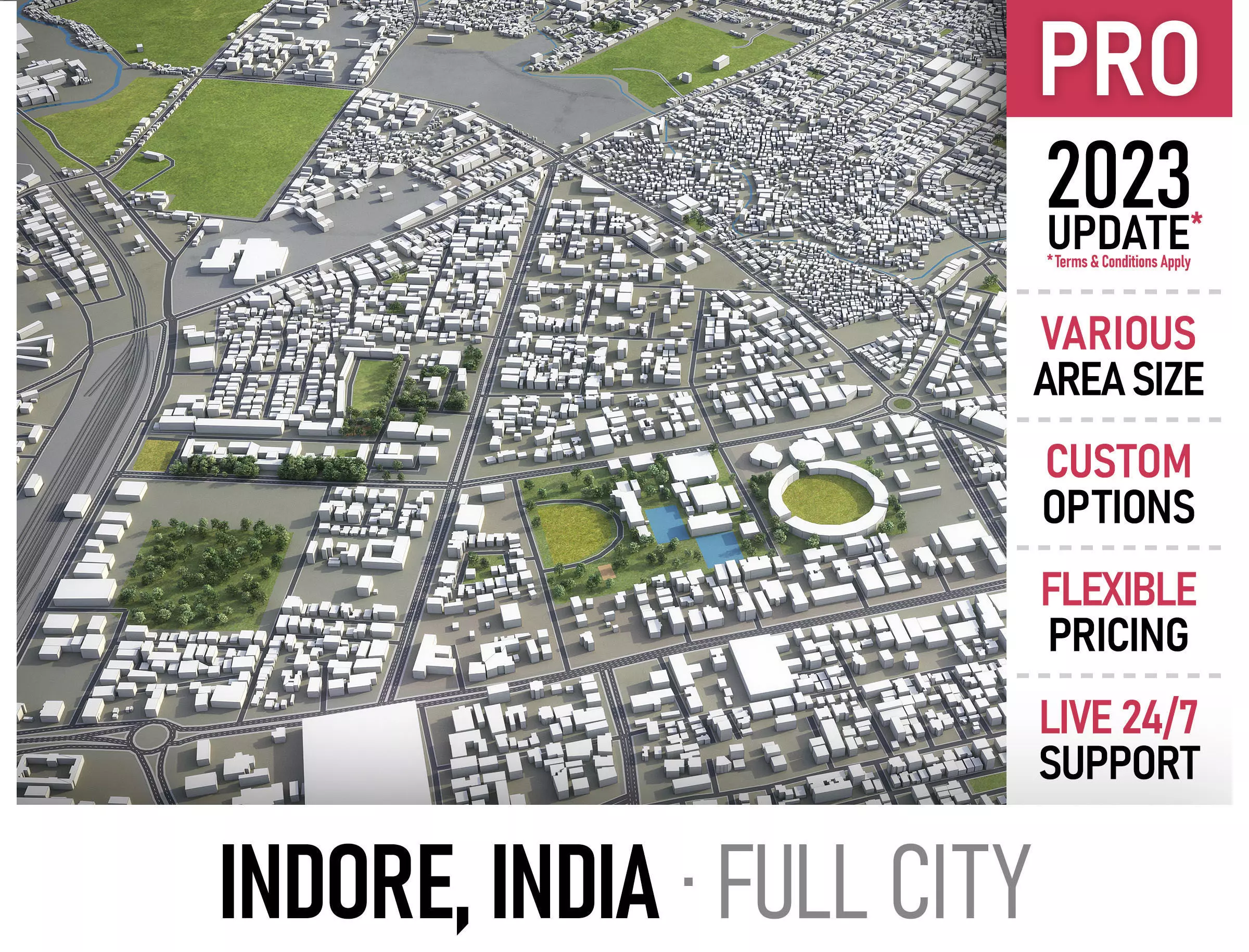 Indore Low-poly 3D model