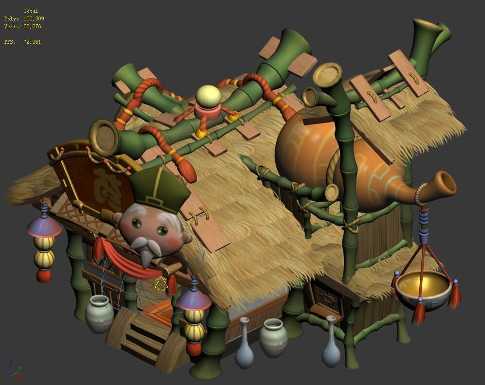 Cartoon World - Drugstore 3D model_1