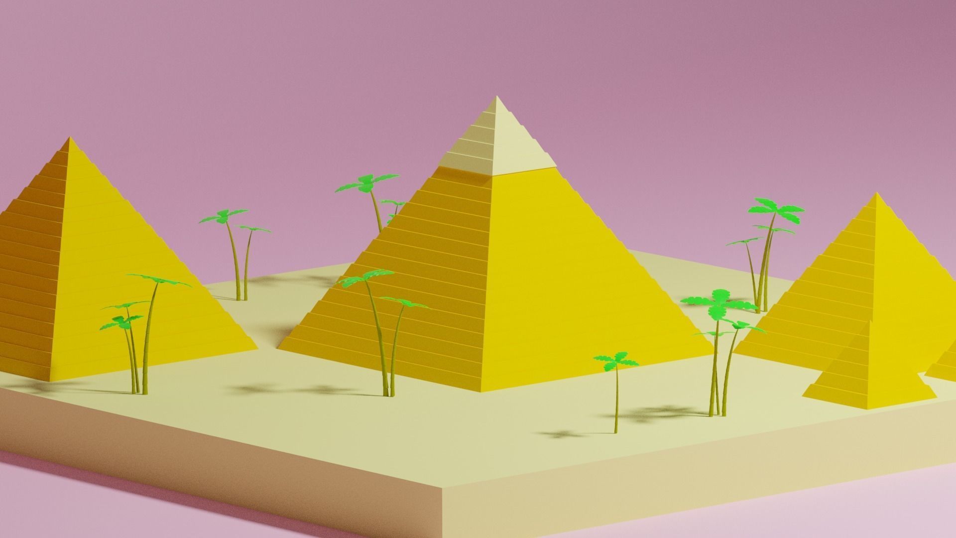 Cartoon Egyptian Pyramid 3D model_8
