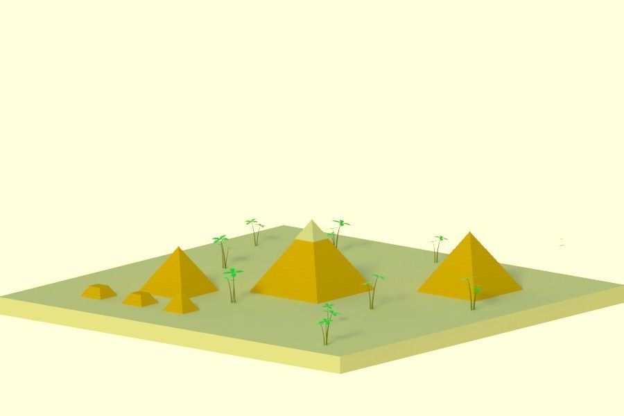 Cartoon Egyptian Pyramid 3D model_15