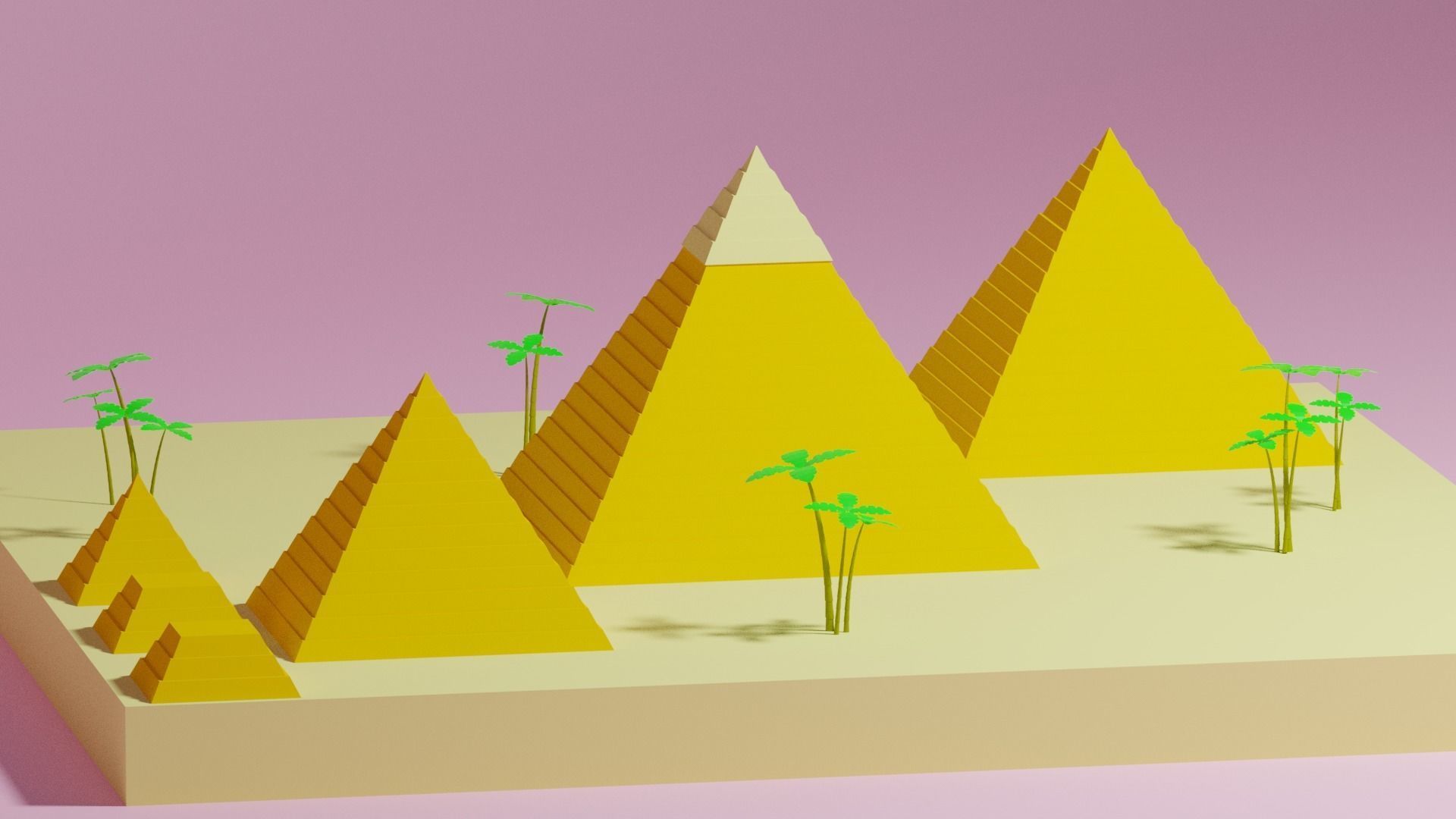 Cartoon Egyptian Pyramid 3D model_5