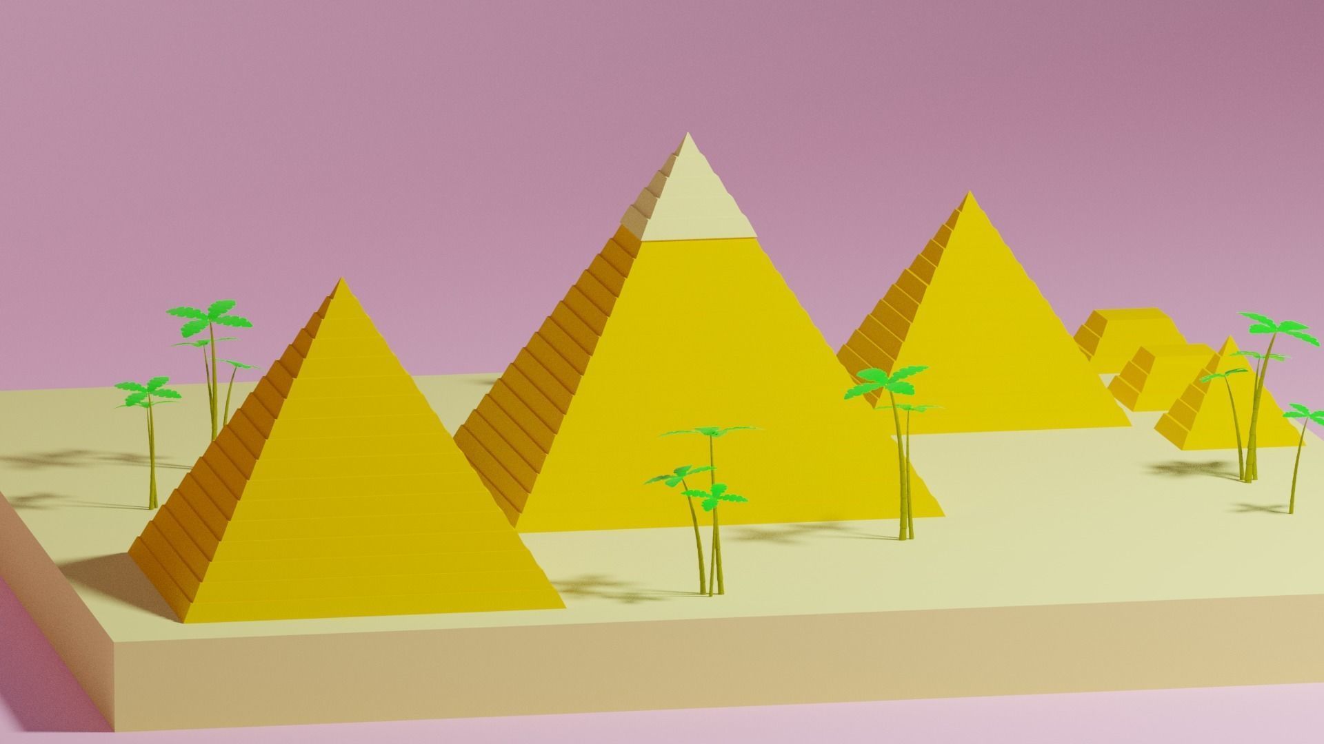 Cartoon Egyptian Pyramid 3D model_10
