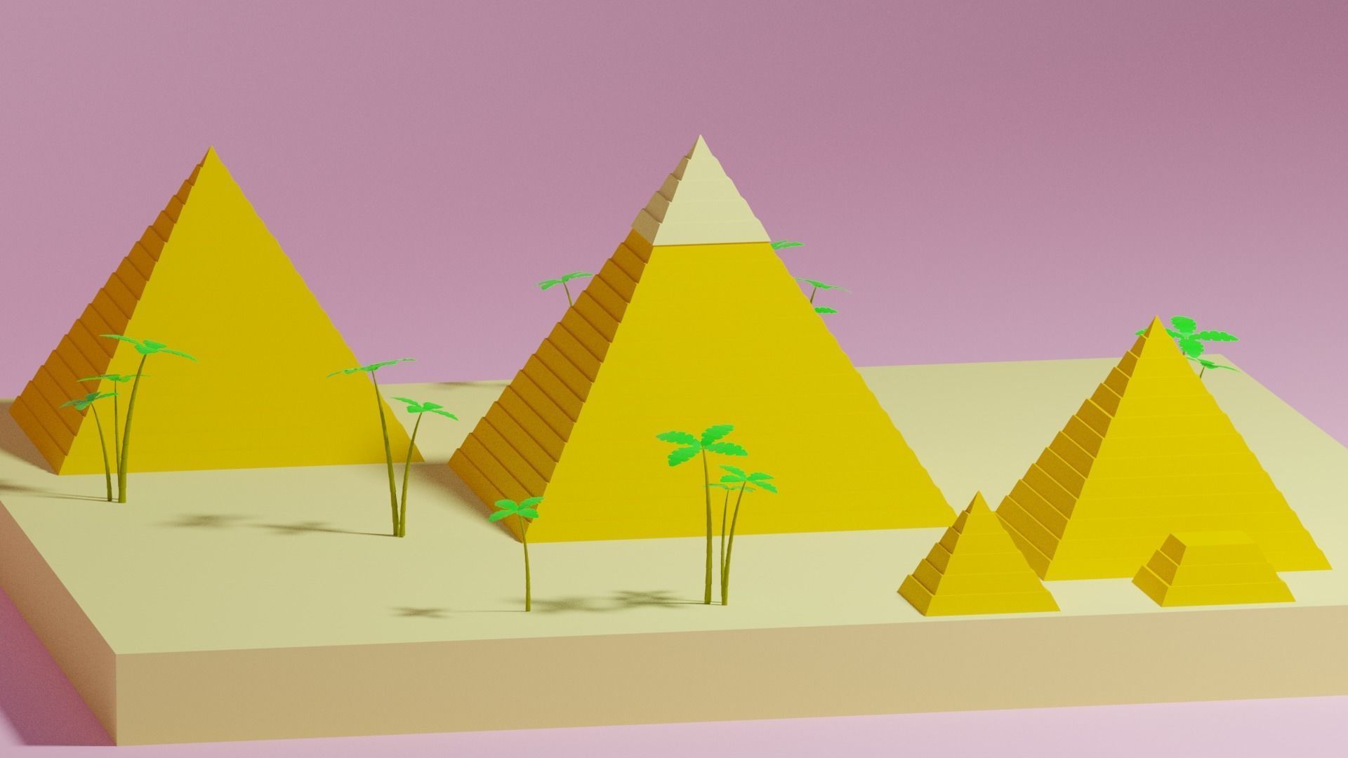 Cartoon Egyptian Pyramid 3D model_7
