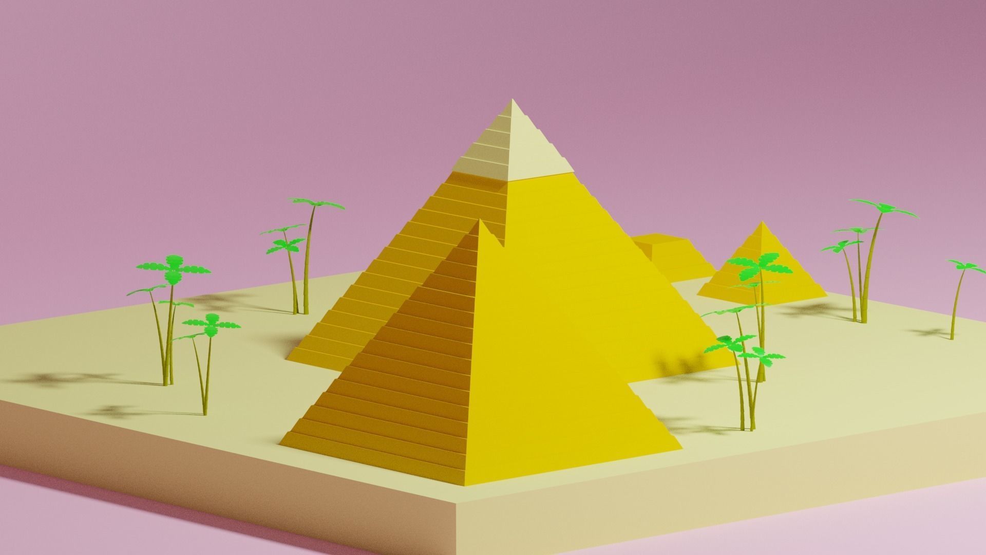 Cartoon Egyptian Pyramid 3D model_11