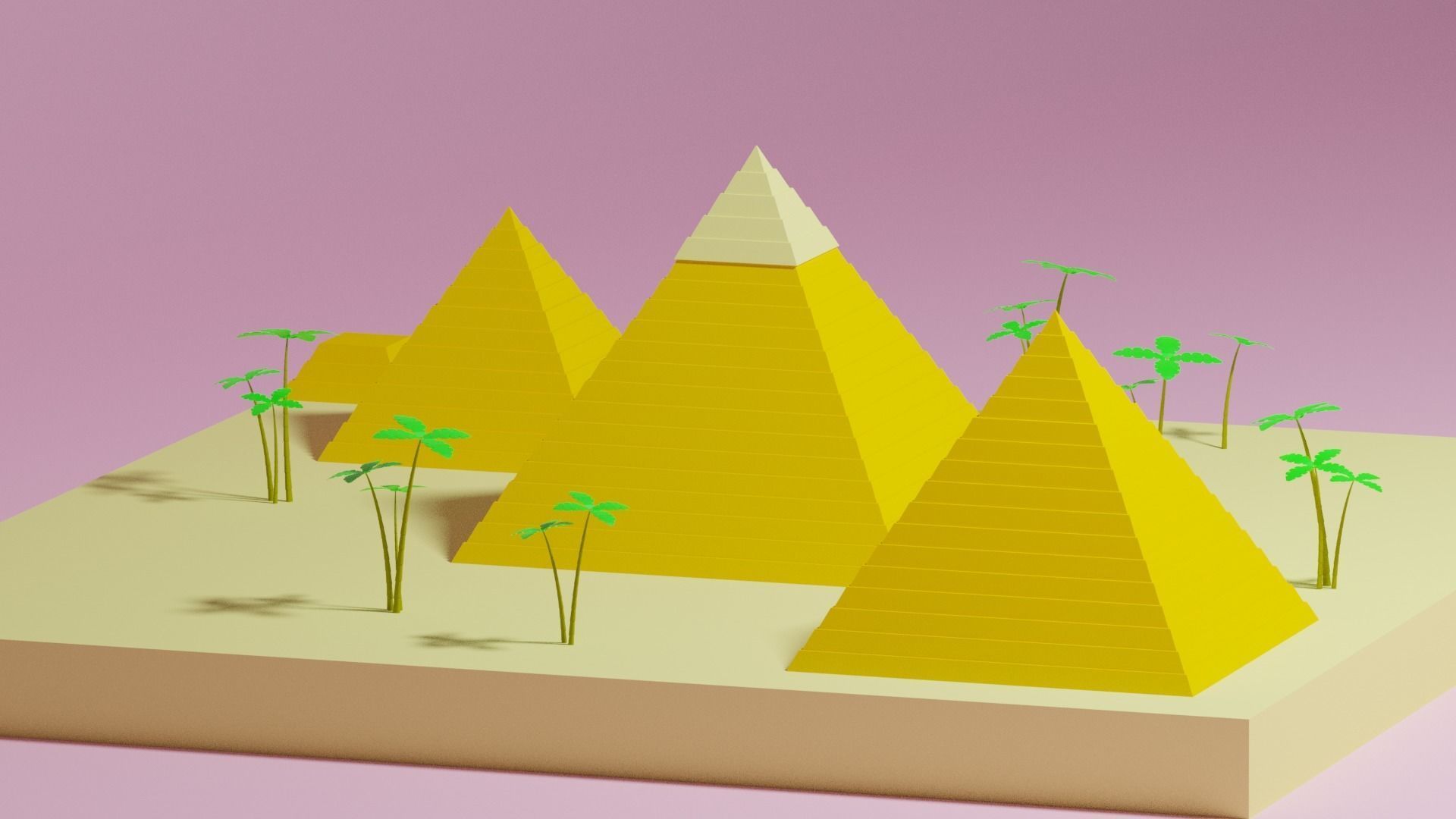 Cartoon Egyptian Pyramid 3D model_12