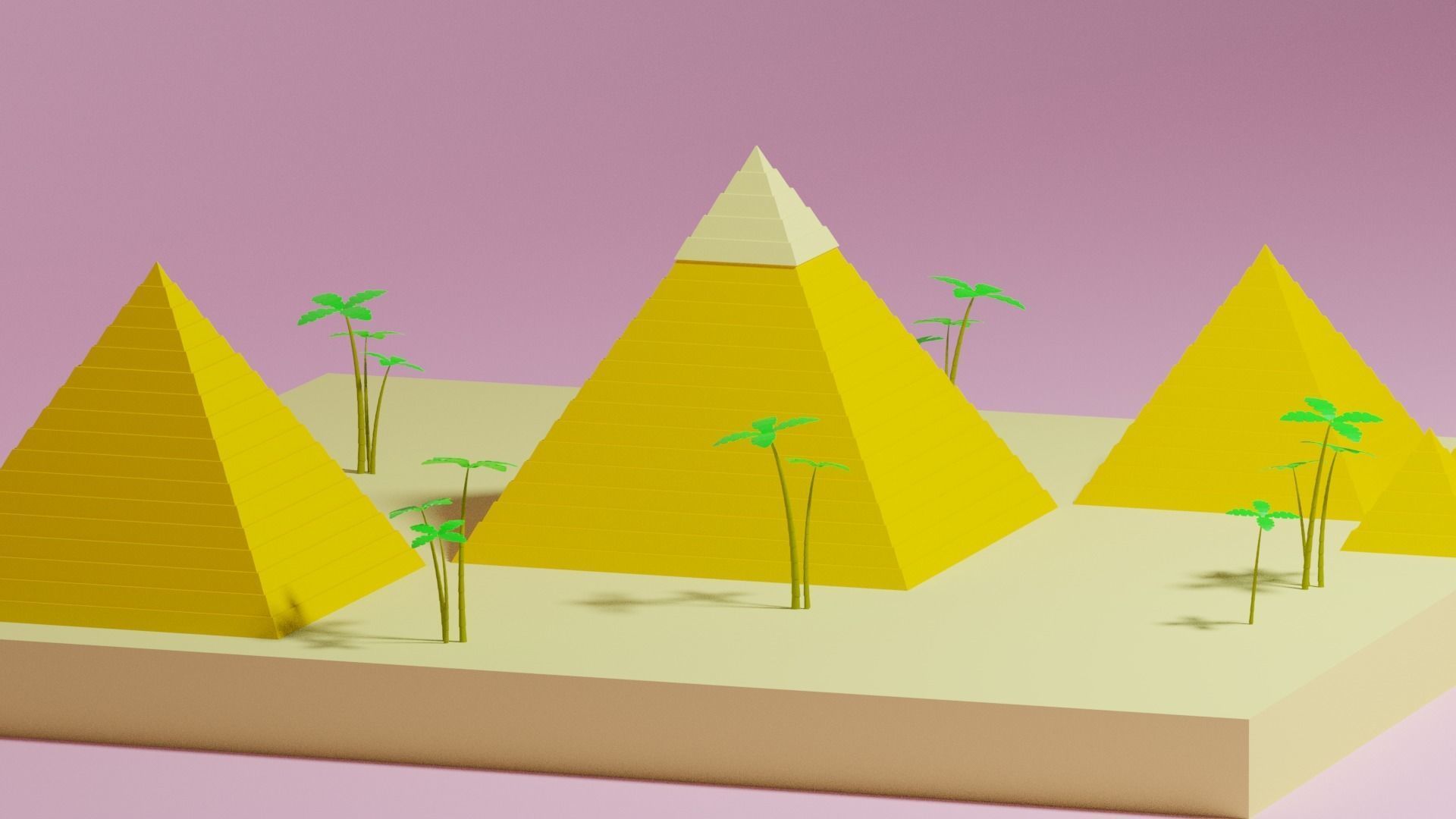 Cartoon Egyptian Pyramid 3D model_9