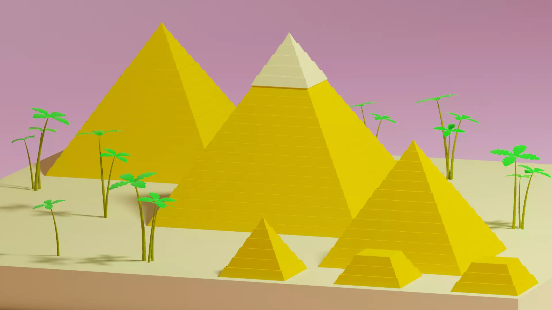 Cartoon Egyptian Pyramid 3D model_0